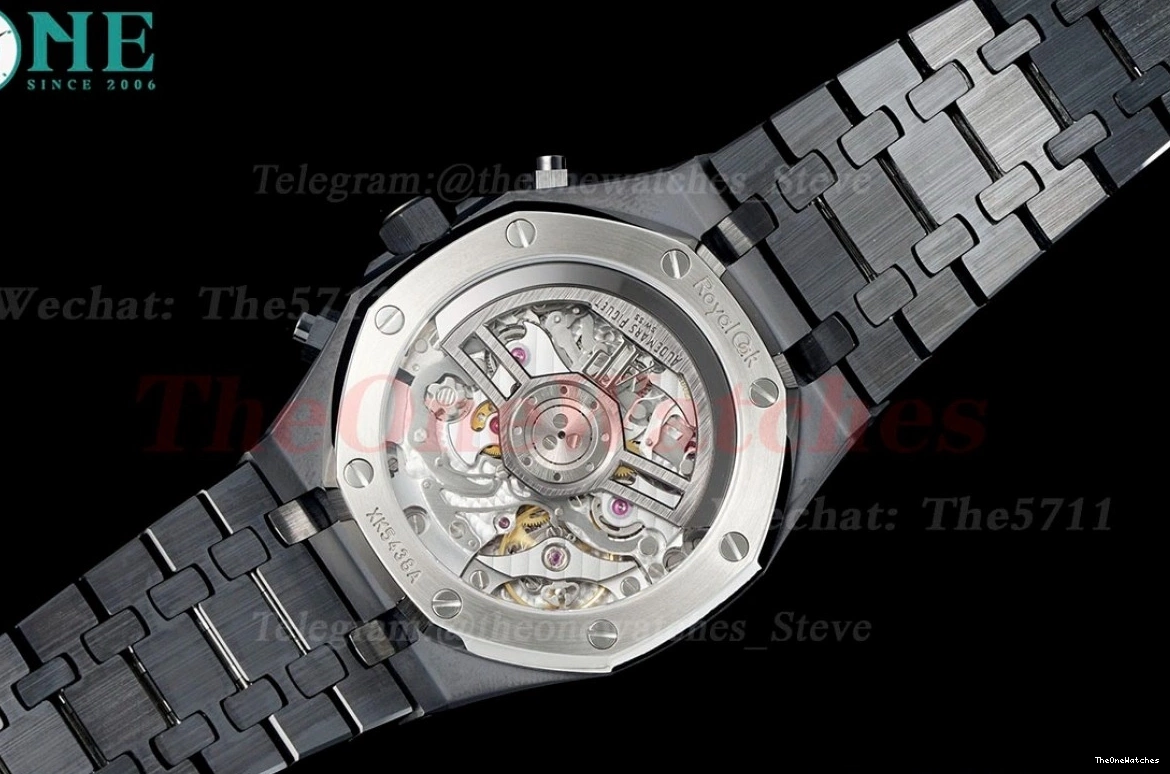 Oak Ceramic Black Clone 26240CE Super APS 41mm Cer SH4401 Chrono Royal Dial 0515